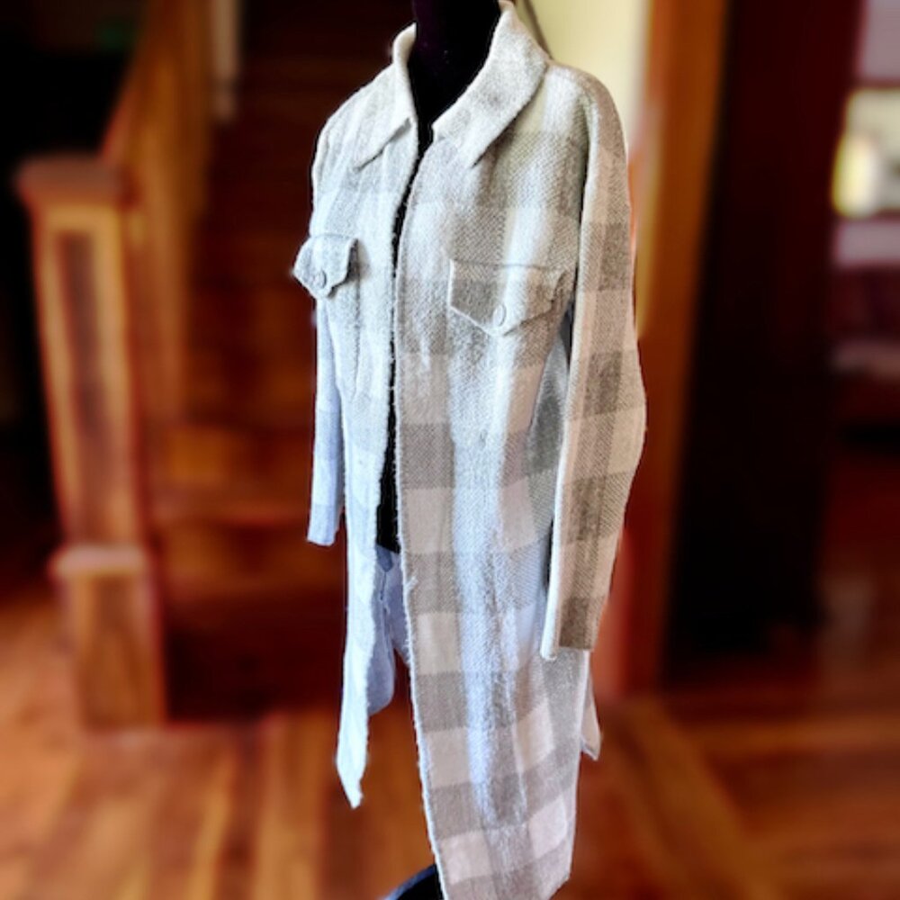 By Design Long Buffalo Check Sweater